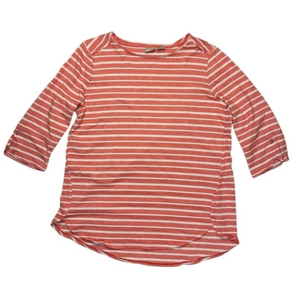 Chico’s Zenergy Stripe Shirt, Size Large, Cotton Blend, Excellent Used Condition